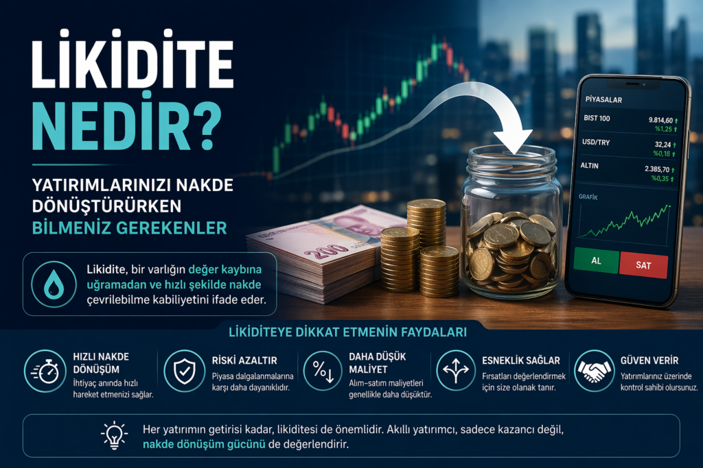 Likidite Nedir? Yatırımlarınızı Nakde Dönüştürürken Bilmeniz Gerekenler
