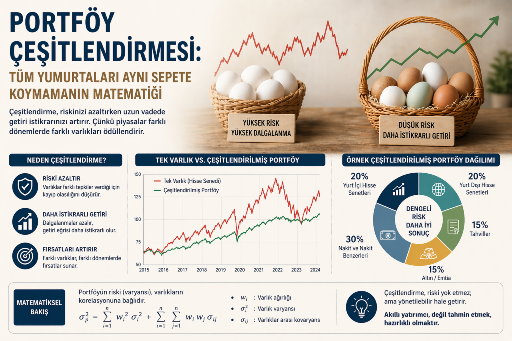 Portföy Çeşitlendirmesi: Tüm Yumurtaları Aynı Sepete Koymamanın Matematiği